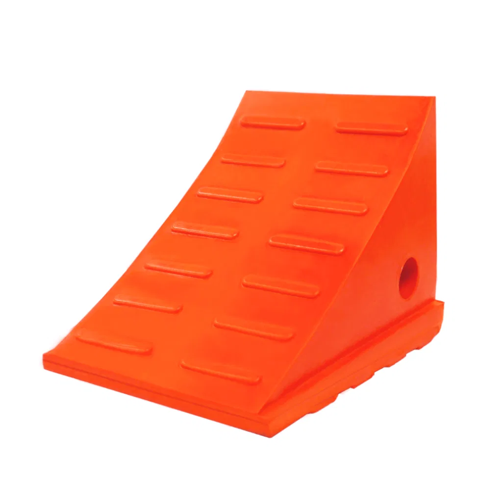 WC-UO600 – DRIVER IND. Wheel Chock, Orange Polyurethane Single Tire Diameter Up To 46 Inch 25 Ton Maximum Capacity